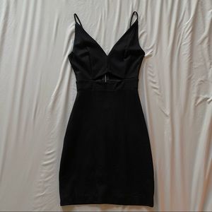 Black formal mini dress